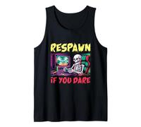 Respawn If You Dare Skeleton Gamer Jeu d'halloween Amusant Débardeur