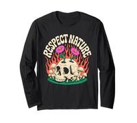 RESPECT NATURE SKULL FLORAL ECOLOVERS Manche Longue