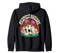 RESPECT NATURE SKULL FLORAL ECOLOVERS Sweat à Capuche