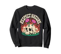 RESPECT NATURE SKULL FLORAL ECOLOVERS Sweatshirt