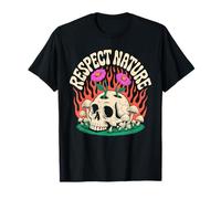 RESPECT NATURE SKULL FLORAL ECOLOVERS T-Shirt