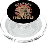 Respect The Chief - Native Tribe - Indian American - Vintage PopSockets PopGrip pour MagSafe