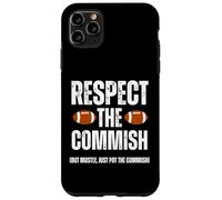 Respect The Commish Funny Fantasy Football Commissioner Coque pour iPhone 11 Pro Max