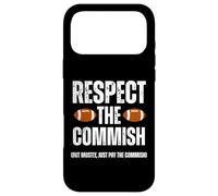 Respect The Commish Funny Fantasy Football Commissioner Coque pour iPhone 17 Pro Max