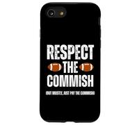 Respect The Commish Funny Fantasy Football Commissioner Coque pour iPhone SE (2020) / 7/8