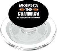 Respect The Commish Funny Fantasy Football Commissioner PopSockets PopGrip pour MagSafe