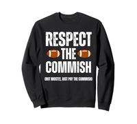 Respect The Commish Funny Fantasy Football Commissioner Sweatshirt