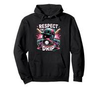 Respect The Drip Casque de Baseball Motif Chauve-Souris Sweat à Capuche