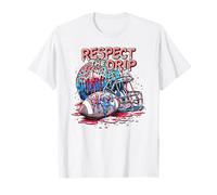 Respect The Drip Football Ice Cream Drip Goutte à Glace avec Sprinkles T-Shirt