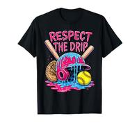 Respect The Drip Softball Ice Cream Drip Softball Mom Women T-Shirt
