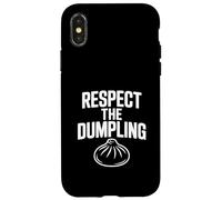 Respect The Dumpling Cute Foodie Humour Coque pour iPhone X/XS
