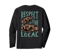Respect The Local Clownfish Reef Life Backprint Manche Longue
