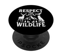 Respect The Local Wildlife Randonnée en Plein air Nature Forêt PopSockets PopGrip Adhésif