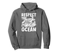 Respect The Ocean Sea Turtle Surfer Plongée Fleurs Sweat à Capuche