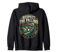 Respect The Pallino Bocce Italian Ball Game Player Bocce Bocce Sweat à Capuche