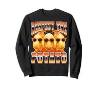 Respect The Potato Funny Potatoes Style Bootleg années 90 Sweatshirt