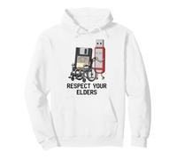Respect Your Elders Disquette de Stockage numérique rétro Sweat à Capuche