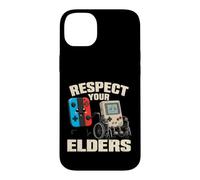 Respect Your Elders Funny 80s Gaming Controller Retro Gamer Coque pour iPhone 14 Plus