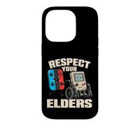 Respect Your Elders Funny 80s Gaming Controller Retro Gamer Coque pour iPhone 14 Pro