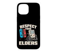Respect Your Elders Funny 80s Gaming Controller Retro Gamer Coque pour iPhone 15