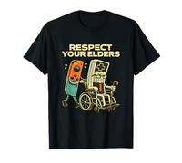 Respect Your Elders Old School Gaming Humour Throwback T-Shirt