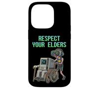 Respect Your Elders Retro Computer Gamer Boy Funny VR Gaming Coque pour iPhone 14 Pro