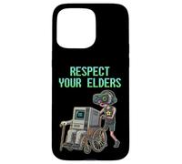 Respect Your Elders Retro Computer Gamer Boy Funny VR Gaming Coque pour iPhone 15 Pro Max