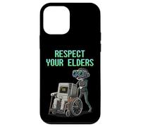 Respect Your Elders Retro Computer Gamer Girl Fun VR Gaming Coque pour iPhone 12 Mini