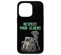 Respect Your Elders Retro Computer Gamer Girl Fun VR Gaming Coque pour iPhone 13 Pro
