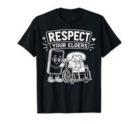 Respect Your Elders - Retro Smartphone Technology Joke T-Shirt