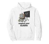 Respect Your Elders TV CRT rétro drôle TV Moderne Sweat à Capuche