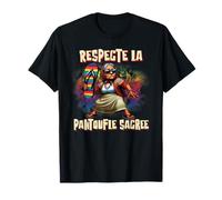 Respecte La Pantoufle Sacrée Humour Mamie Drôle T-Shirt