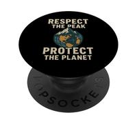 Respectez Le pic - Protégez Notre planète | Journée Mondiale des Montagnes PopSockets PopGrip Adhésif