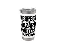Respectez les dangers et protégez l'avenir | Sécurité au travail Gobelet isotherme en acier inoxydable double paroi