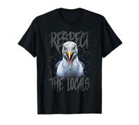 Respectez Les habitants Funny Seagull Seaside T-Shirt