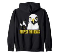Respectez Les mouettes locales - Voleurs de Nourriture effrayants Amusants Sweat à Capuche