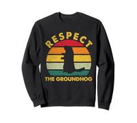 Respectez The Groundhog Sunset Funny Woodchuck Sweatshirt