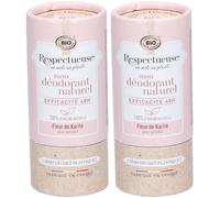 Respectueuse Déodorant naturel solide Fleur de karité 2x50 g