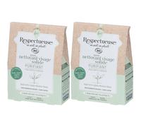 Respectueuse Mon Nettoyant Visage Solide PURIFIANT Bio 2x35 g