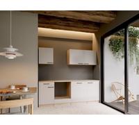 respekta Bloc de cuisine vide Merle 220 cm - Cachemire/chêne brut scié