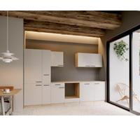 respekta Bloc de cuisine vide Merle 310 cm - Cachemire/chêne brut scié