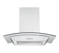 Hotte murale Respekta/Hotte murale 60 cm/Boîtier en acier inoxydable avec écran en verre/Fonction d'extraction et de recyclage d'air / CH0160IXB / B / 58 - 62 dB