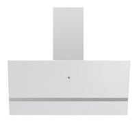 Hotte aspirante Respekta/Hotte inclinée de 80 cm/Boîtier en métal avec abat-jour en verre blanc/Fonction d'extraction et de recyclage de l'air / CH24080WM / A / 65-70 dB