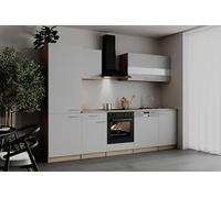 respekta Coin cuisine encastrable chêne brut scié blanc Merle 280 cm grand réfrigérateur