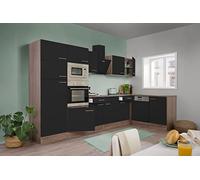 respekta Cuisine d'angle en chêne York noir Oliver 340 x 172 cm