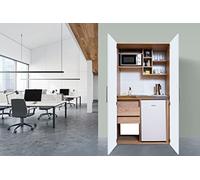 respekta Cuisine de bureau Mini cuisine simple Chêne blanc Peter 104 cm
