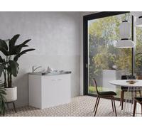 Respekta Cuisine Minikitchenette Singleküche Pantry Blanc 100 cm