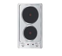 Respekta Domino Tables de cuisson inox / 2 plaque de cuisson electrique encastrables avec prise / Plan de cuisson / 6 niveaux de puissance / Bouton / Prêt à l'emploi / 29 cm / KM 9111EN