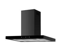 Respekta Dunstabzugshaube Inselhaube 90 cm Kaminhaube Noir Matt Touch Control 3 Viteses Filtres Maille 21.4 kg 1692 W 220 V 62.1 dB Montage îlot VENT_HOOD Hotte de Cuisine