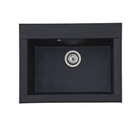 Respekta Évier de cuisine en minéralite 66 cm noir OHIO50X44W